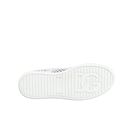 Dolce & Gabbana White Mesh Inserts Low Top Sneakers