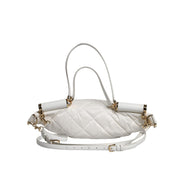 Dolce & Gabbana White Quilted Logo Belt Bag