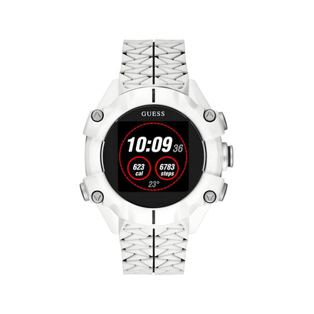 Ceas sport Guess, din rășină albă