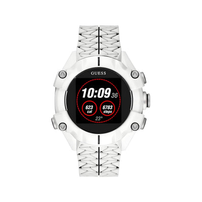 Ceas sport Guess, din rășină albă