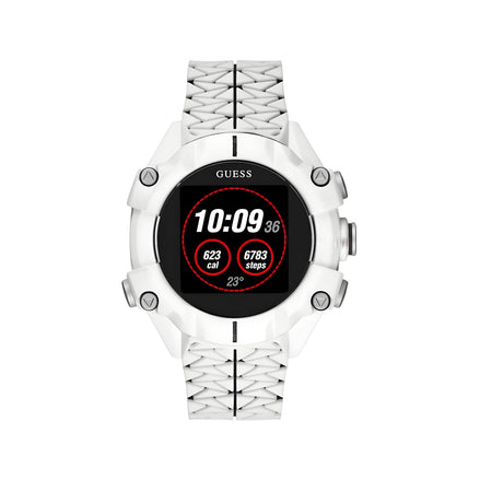 Ceas sport Guess, din rășină albă