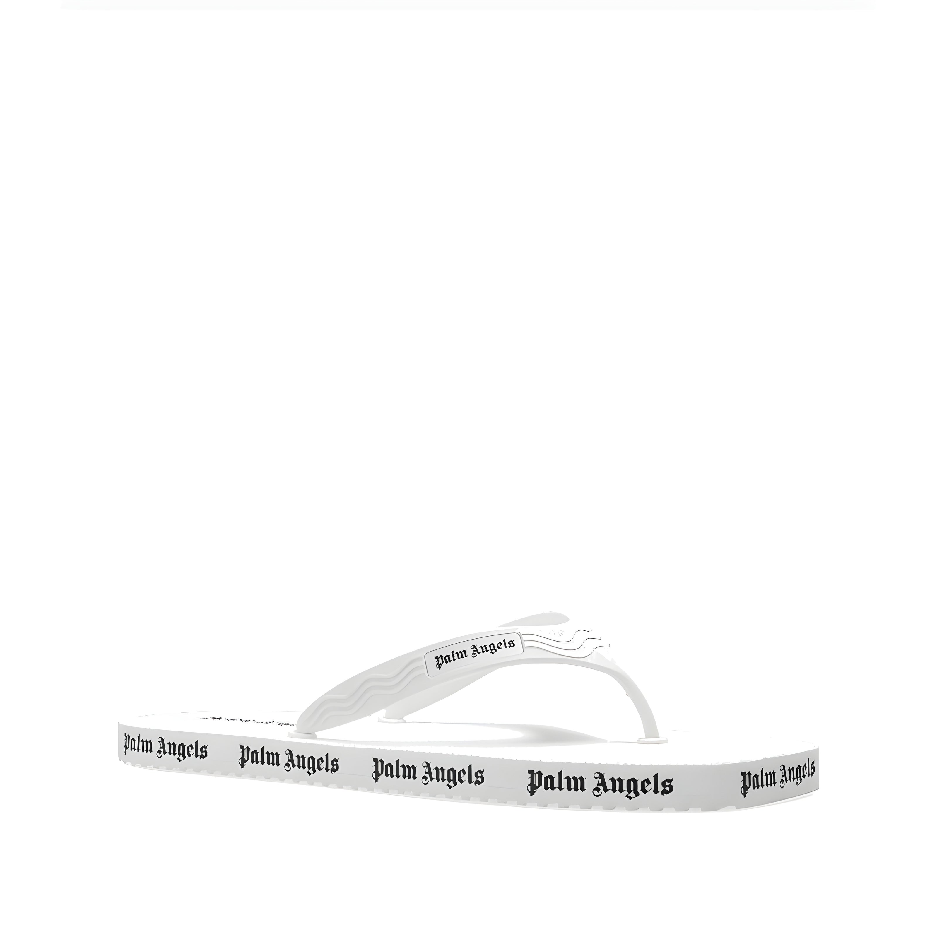 Palm Angels White Rubber Slides