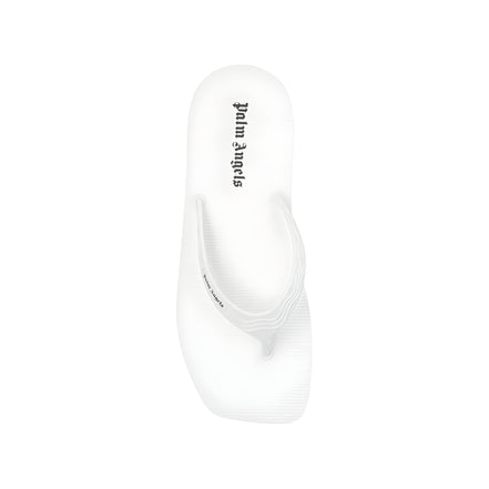 Palm Angels White Rubber Slides