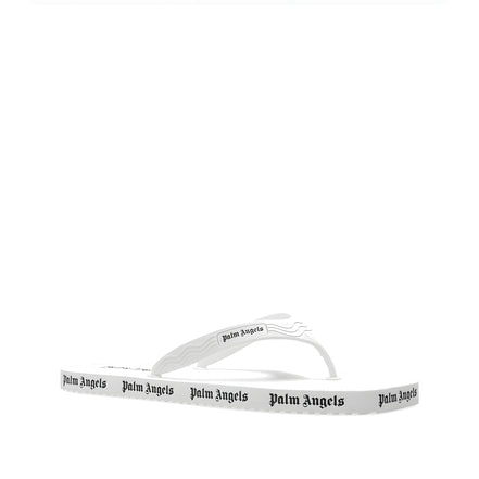 Palm Angels White Rubber Slides