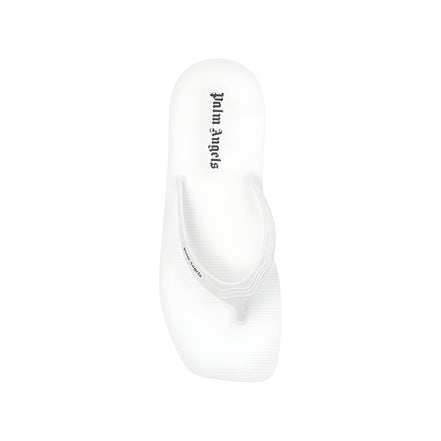 Palm Angels White Rubber Slides