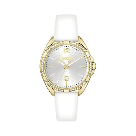 Hugo Boss White Stainless Steel Dress Watch