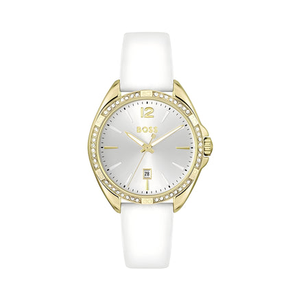 Hugo Boss White Stainless Steel Dress Watch