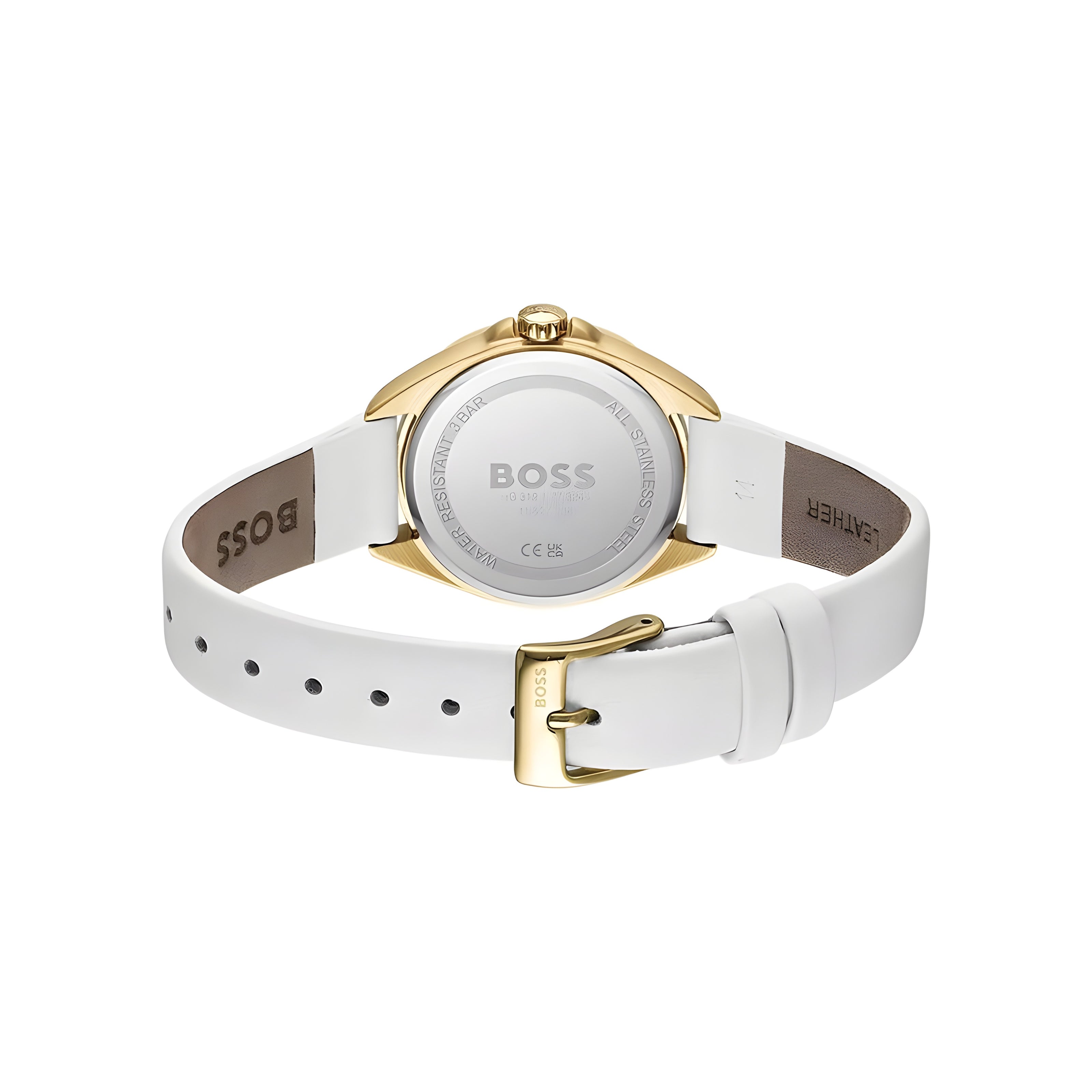 Hugo Boss White Stainless Steel Dress Watch