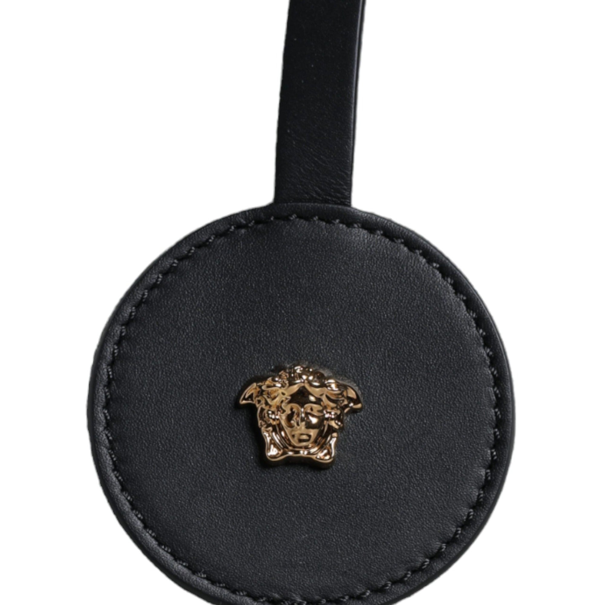 Geantă tote crossbody Versace, albă, cu mâner superior, din pânză și piele, cu logo