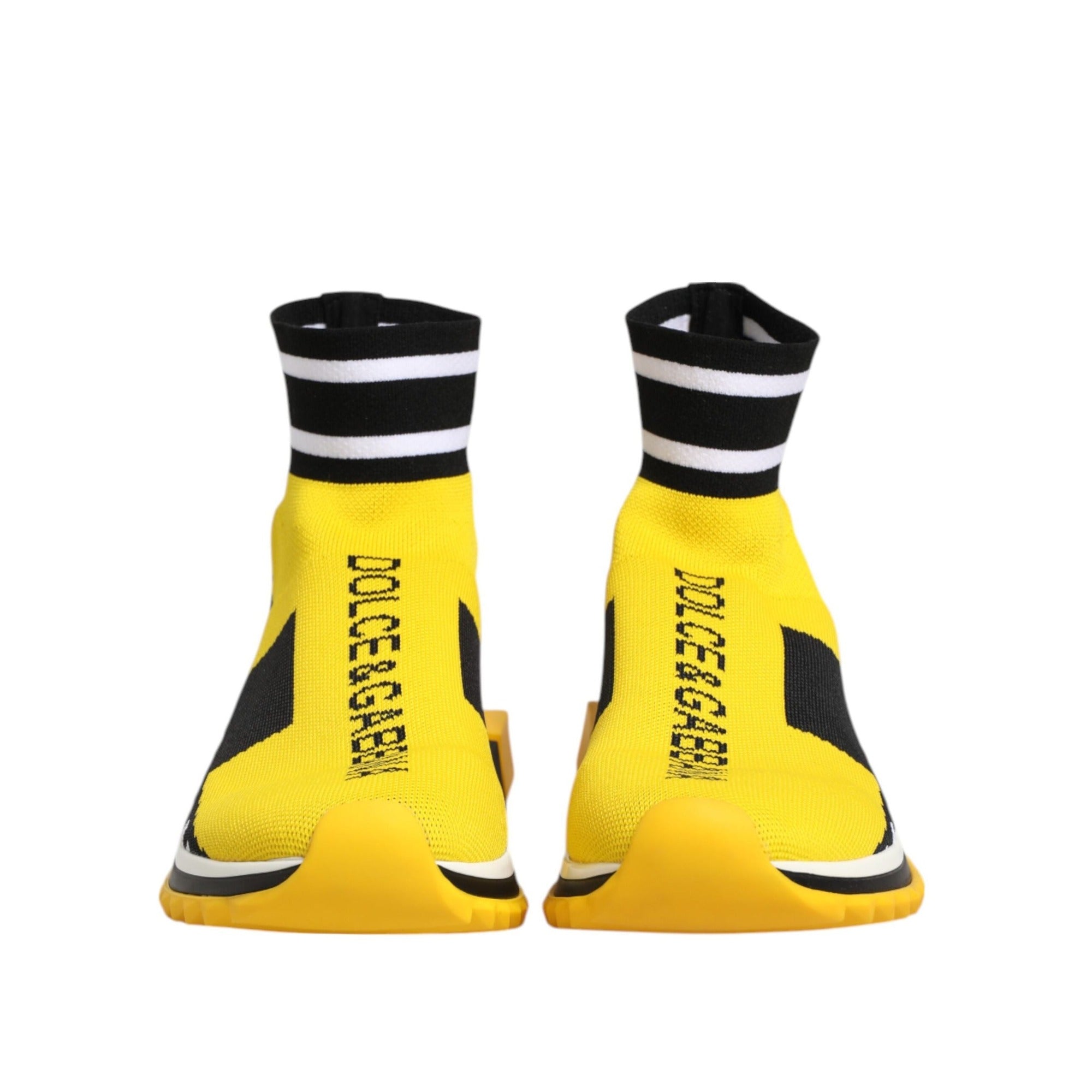 Sneakers Dolce & Gabbana Sorrento Socks galbeni cu negru
