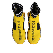 Sneakers Dolce & Gabbana Sorrento Socks galbeni cu negru