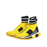 Sneakers Dolce & Gabbana Sorrento Socks galbeni cu negru