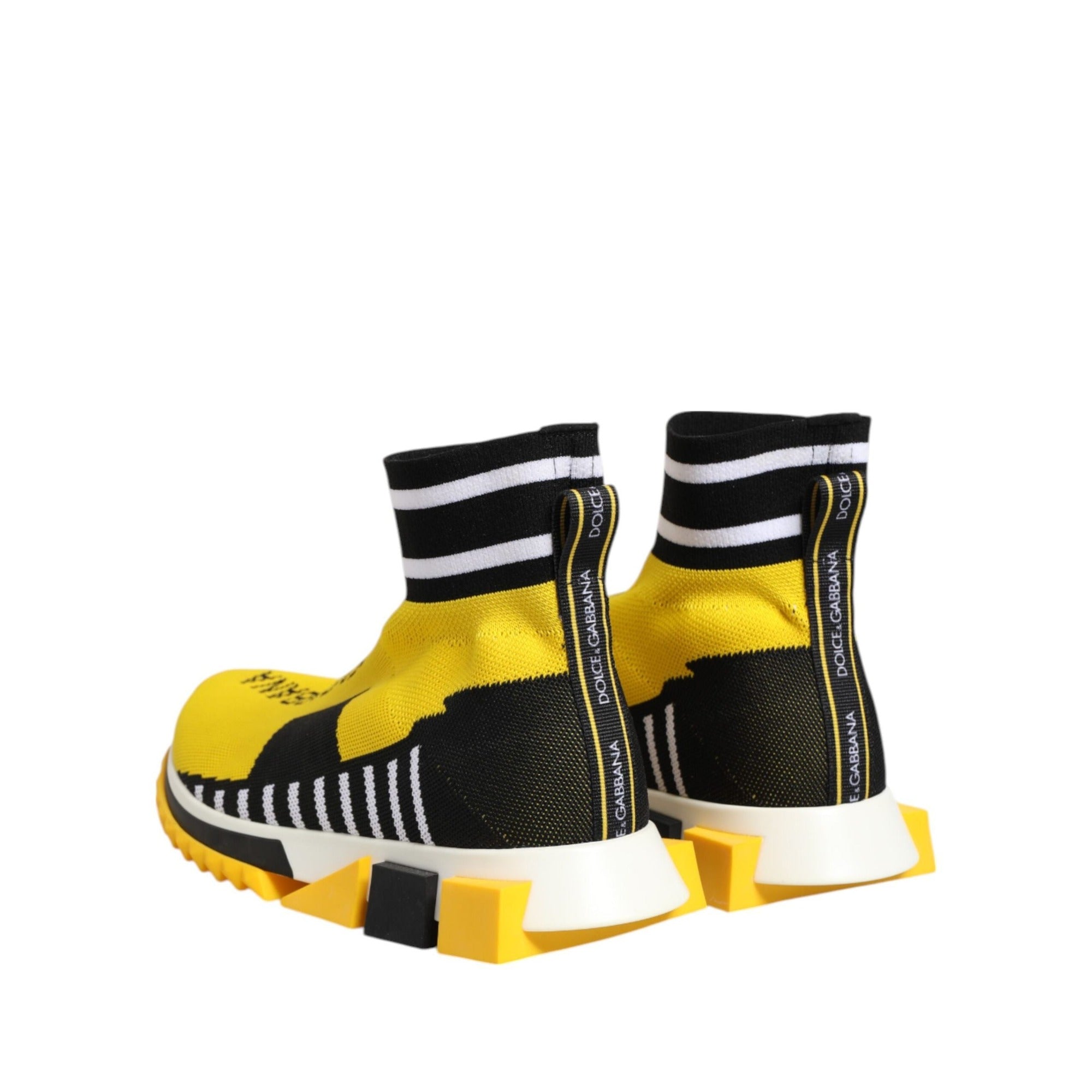 Sneakers Dolce & Gabbana Sorrento Socks galbeni cu negru