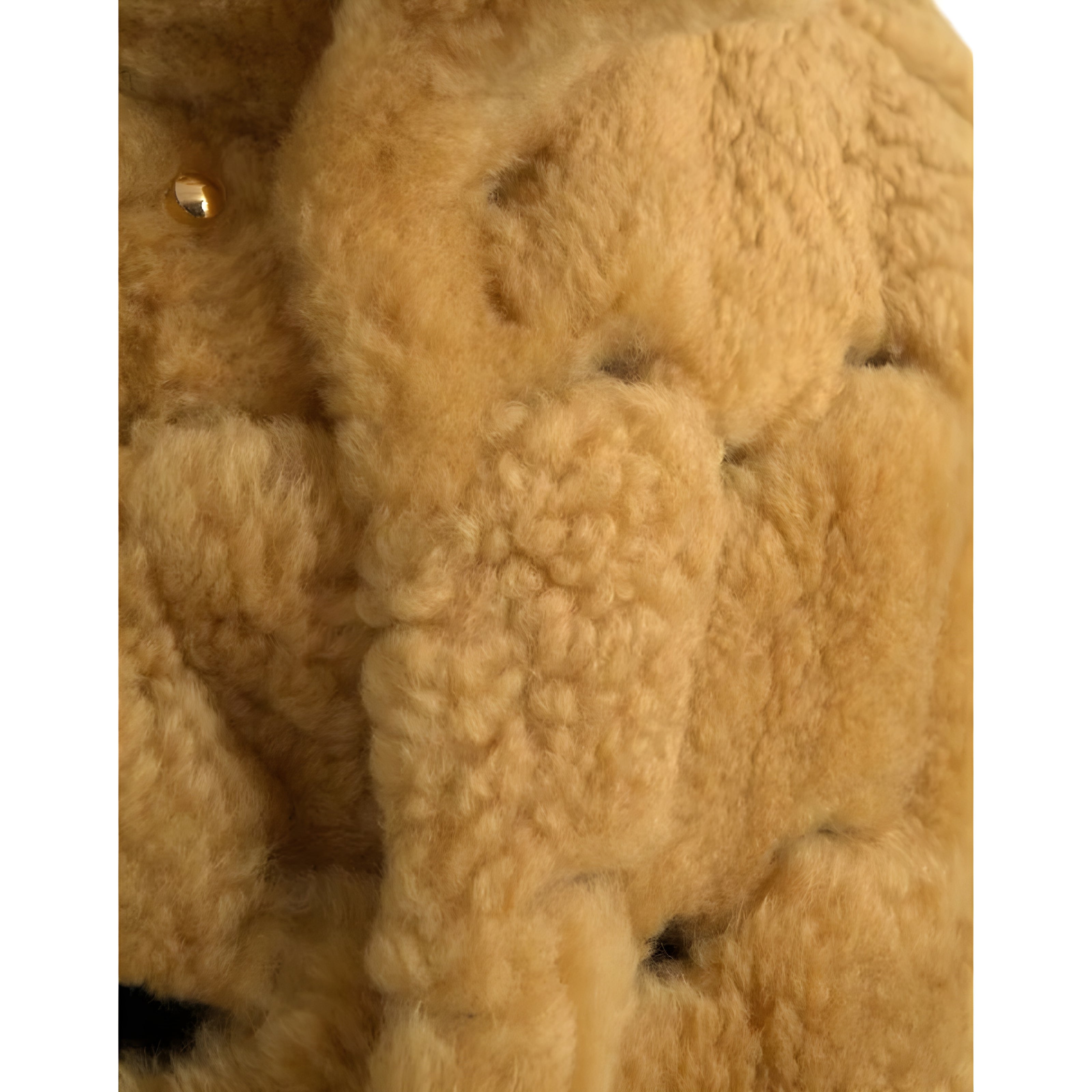 Bottega Veneta Yellow Wool Long Teddy Coat Jacket