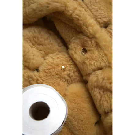 Bottega Veneta Yellow Wool Long Teddy Coat Jacket